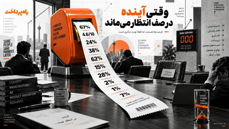 تصویرسازی یادداشت وقتی آینده در صف انتظار می‌ماند؛ دستگاه نوبت‌دهی و ده عدد کلیدی درباره چشم‌انداز صنعت مالی ایران