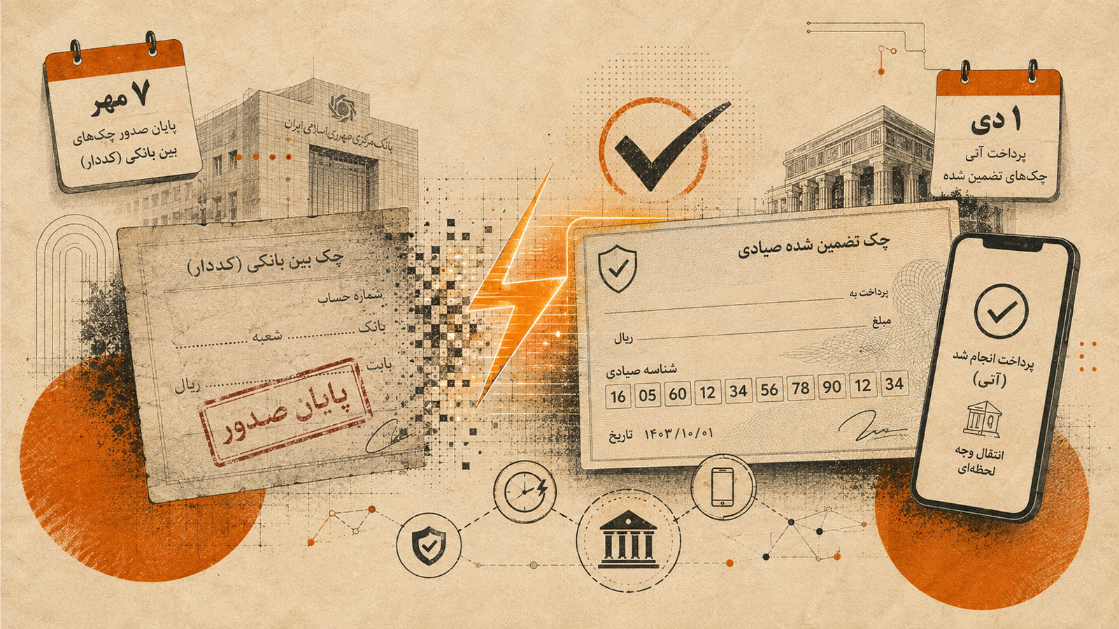 پایان صدور چک رمزدار و جایگزینی آن با چک تضمین‌شده با پرداخت آنی