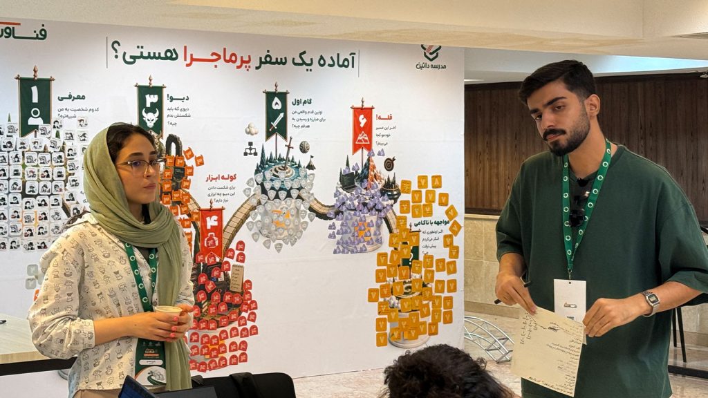 عکس شرکتکنندگان سومین بوتکمپ سفر فناورانه داتین در دانشگاه خاتم