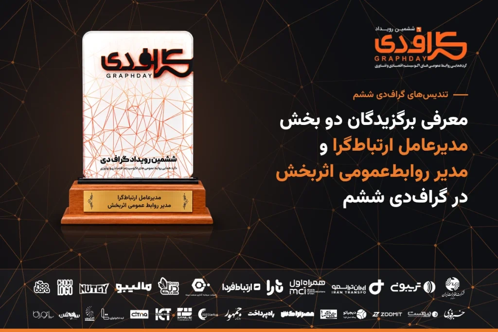 برگزیدگان دو بخش مدیرعامل ارتباطگرا و مدیر روابطعمومی اثربخش در گرافدی ششم معرفی شدند