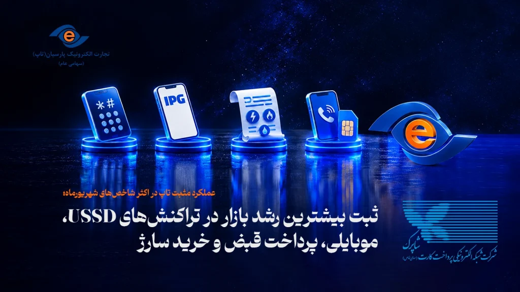 تصویر مفهومی از کارت بانکی و تلفن همراه در کنار مسیرهای مختلف پرداخت الکترونیکی