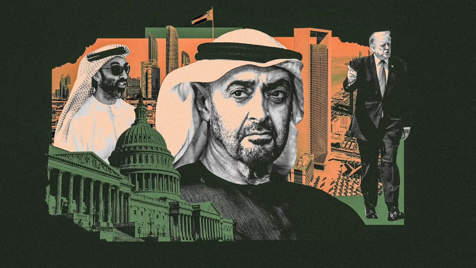 محمد بن زاید و شیخ طحنون بن زاید در تصویری درباره نفوذ امارات در واشنگتن و روابط این کشور با آمریکا
